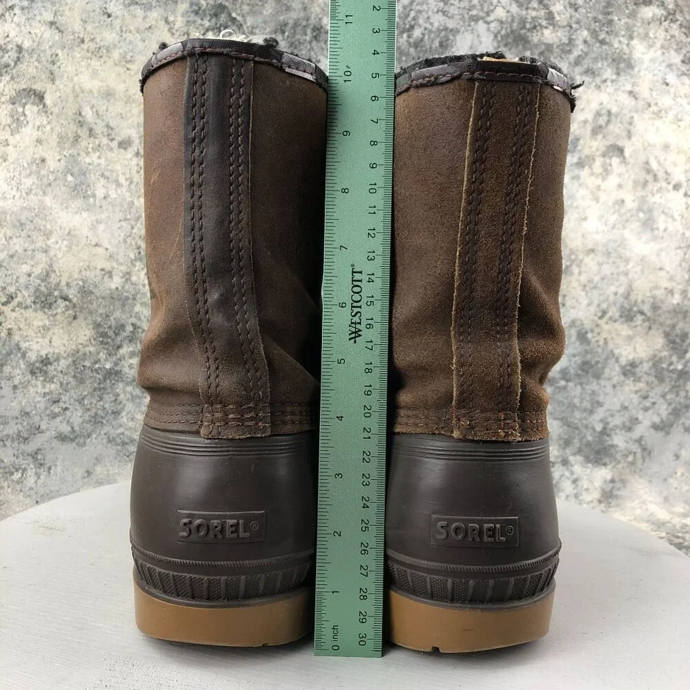 Sorel Men's Size 11 Kaufman Canada Ice Pac Wool Lined Lace-Up Winter Boots FAIR